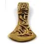 LynnAround Bronze Engraved Viking Celtic Knot Axe Head Thors Hammer Mjolnir Norse Pendant for Necklace Jewelry
