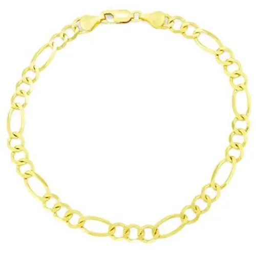 Nuragold 14k Yellow Gold 5.5mm Figaro Chain Link Bracelet, Mens Womens Jewelry Lobster Lock 7'' 7.5'' 8'' 8.5'' 9'' Nuragold 14k Yellow Gold 5.5mm Figaro Chain Link Bracelet, Mens Womens Jewelry Lobster Lock 7'' 7.5'' 8'' 8.5'' 9''