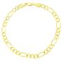 Nuragold 14k Yellow Gold 5.5mm Figaro Chain Link Bracelet, Mens Womens Jewelry Lobster Lock 7'' 7.5'' 8'' 8.5'' 9''