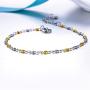 HooAMI Stainless Steel Heart Link Chain Anklet Bracelet Adjustable