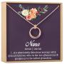 Dear Ava Nana Gift Necklace: Nana Jewelry, for Grandma, Grandmother, 2 Linked Circles (Rose-Gold-Plated-Brass, NA)