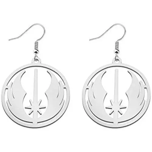 AKTAP Movie Inspired Jewelry Jedi Order Pendant Dangle Earrings for Movie Fans