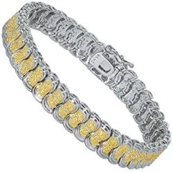 SHKA 18k Link Bracelet Tennis Bracelet CZ Bracelets with Sparking Wave Pave Crystal Wrap Cubic Zirconia Unisex Bracelet for Men and Women