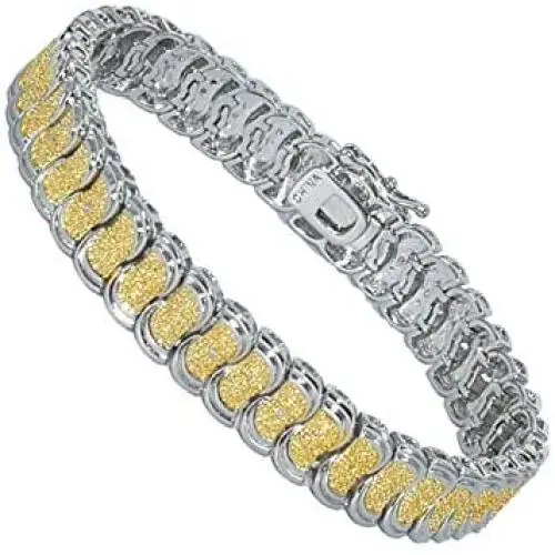 SHKA 18k Link Bracelet Tennis Bracelet CZ Bracelets with Sparking Wave Pave Crystal Wrap Cubic Zirconia Unisex Bracelet for Men and Women