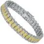 SHKA 18k Link Bracelet Tennis Bracelet CZ Bracelets with Sparking Wave Pave Crystal Wrap Cubic Zirconia Unisex Bracelet for Men and Women