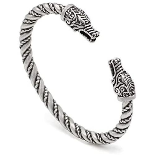 Stainless Steel Geri & Freki Viking Bracelet