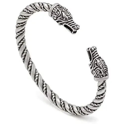 Stainless Steel Geri & Freki Viking Bracelet