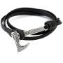 Dawapara New Simple Viking Axes Anchor Celtic Knot Pendant Bracelet Amulet Jewelry for Men 7.87''