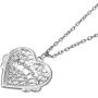 Lemegeton Heart Crystal Gymnastics Charm Chain Necklace Jewelry for Gymnast/Gymnastic Coaches&Teams (White)