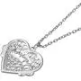 Lemegeton Heart Crystal Gymnastics Charm Chain Necklace Jewelry for Gymnast/Gymnastic Coaches&Teams (White)