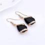 Ezing Women Crystal Pendant Gold Plated Chain Necklace Earring Jewelry Set