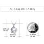 Sterling Silver Pearl Necklace Simple Leaf Gifts for Women Girls, 12mm Pearl