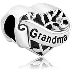 Q&Locket Mom Daughter Sister Grandma Charm Filigree Heart Love Family Tree of Life Charms for Bracelet