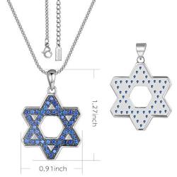 Jewish Necklace Jewelry For Women Men Protection Stainless Steel Star Of David Pendant Hebrew Judaica Israeli