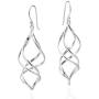 Trendy 3D Spiral .925 Sterling Silver Dangle Earrings