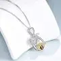 Bee Necklace Sterling Silver Infinity Love Bee Pendant Necklace with Rose Flower Jewelry Gifts for Women Teens Bee Necklace Sterling Silver Infinity Love Bee Pendant Necklace with Rose Flower Jewelry Gifts for Women Teens