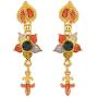 Efulgenz Indian Style Bollywood Fashion Wedding Bridal Choker Collar Necklace Dangle Earrings Jewelry Set
