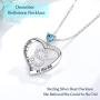 Birthday Gifts Daugter March Birthstone Necklace She Believed She Could So She Did Aquamarine Peridot Blue Sapphire Pink Tourmaline Citrine Jewelry Inspiritional Initial S Love Heart Jewelry for Her
