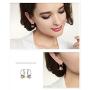 Iuha Triple Color Animal Mini Mouse Bear Dangle Platinum Plated Hoop Earrings/Accessories/Hypoallergenic