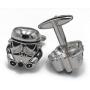 Classic Movie Design Cufflinks Vintage Jewelry Galactic Empire Storm Trooper Spaceship Cuff Button