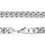 | Crucible Mens Stainless Steel Beveled Curb Link Chain Necklace (10 mm) - 24''