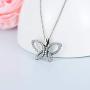 VENACOLY Butterfly Gifts Sterling Silver Opal/Celtic Knot/Flower/Heart Butterfly Necklace Jewelry Gift for Women