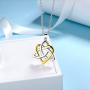 Besilver Christmas Necklace Gift Men Women 925 Sterling Silver Celtic Magen David Star/Horus Eye of Ra/Double Heart/Celtic Knot Pendant Necklace Amulet Jewelry Gift