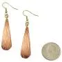 Chased Copper Long Tear Drop Earrings By John S Brana Handmade Jewelry Durable Copper Earrings
