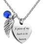 LovelyCharms Love Heart Angel Wings Urn Necklace for Ashes Stainless Steel Keepsake Memorial Cremation