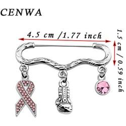 CENWA Breast Cancer Awareness Gift Pink Ribbon Pin Breast Cancer Survivor Gifts Breast Cancer Support Jewelry