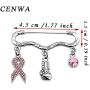 CENWA Breast Cancer Awareness Gift Pink Ribbon Pin Breast Cancer Survivor Gifts Breast Cancer Support Jewelry