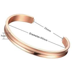 Zuo Bao Hair Tie Bracelet High Polishing Stainless Steel Grooved Cuff Bangle for Women Girls