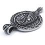 GUNGNEER Viking Raven Necklace for Men Women Odin Cow Jewelry Pagan Wiccan Pendant Stainless Steel Keel Chain Strong Amulet