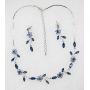 Faship Gorgeous Rhinestone Crystal Floral Necklace Earrings Set