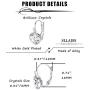 Sllaiss Austrian Crystals Bella Earrings For Women Solitaire Leverback Earrings Dainty Wedding Drop earrings Bridal Jewelry White Gold Palted