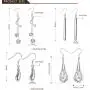 Jewdreamer 12 Pairs Classic Silver Plated Dangle Drop Earrings for Women Simple Long Thread Fashion Line Christmas Earrings Set Jewdreamer 12 Pairs Classic Silver Plated Dangle Drop Earrings for Women Simple Long Thread Fashion Line Christmas Earrings Set