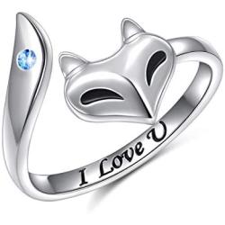S925 Sterling Silver Love Heart Animal Pendant Necklace Ring