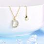 Tarsus D Initial Letter 14k Gold Plated Necklace and Bracelet Jewlery Gifts for Women Girlfriend