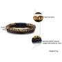 VNOX Custom Engraving Medical Alert ID Two-Strand Braided Leather Cuff Wristband Rope Bracelet with Magnetic Clasp for Men Boys