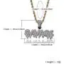 Naomi SAVAGE Bubble Letters Combine Pendant Necklace Hip Hop Mens Trendy Jewelry Gold Silver Rope Chain Tennis Chain multi-color 24 in Naomi SAVAGE Bubble Letters Combine Pendant Necklace Hip Hop Mens Trendy Jewelry Gold Silver Rope Chain Tennis Chain multi-color 24 in