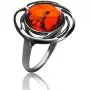 Ian and Valeri Co. Amber Sterling Silver Modern Round Ring