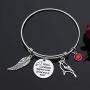 CHENVA Sympathy Gift When Cardinals Appear Your Loved One is Near Bracelet Cardinal Memorial Adjustable Bangle Jewelry Gift for Her