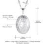 U7 Round Locket Necklace That Hold Picture Stainless Steel 18K Gold Plated Necklace with Photo Custom or Text Engrave Service, Gift for Women Girls