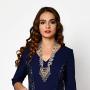 Afghan Tribal Baloch Long Pendant Necklace in Metal Soft Bells Multi Color Stones