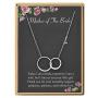 SANNYRA Mother of The Bride Necklace Initial Two Interlocking Infinity Double Circles Necklace 26 Letters Alphabet Jewelry for Women Mother Gifts