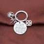 KUIYAI Outlander Gift Sasenach Inspired Jewelry Always Remember You’re Braver Than You Believe Keychain Outlander Scottish Thistle Dragonfly Charm Keychain Inspiration Gift