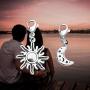 CENWA Sun and Moon Zipper Pull Purse Charm Sun and Moon Clip On Charms Zipper Pull Couples Jewelry Gift for Boyfriend Girlfriend