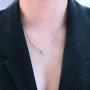 Daring Jewelry 14k Cubic Zirconia Gold Plated Round Cut Solitaire Necklace 16.5 inch + 2'' Extender