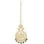 Aheli Bollywood Ethnic Chandbali Style Earrings Maang Tikka Set Traditional Fashion Jewelry for Women