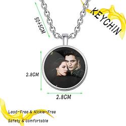 KEYCHIN Inspired Jewelry Vampire Lover Gift Edward &Bella Necklace Vampire Movie Peripheral Jewellery